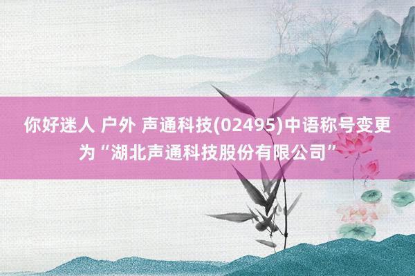 你好迷人 户外 声通科技(02495)中语称号变更为“湖北声通科技股份有限公司”