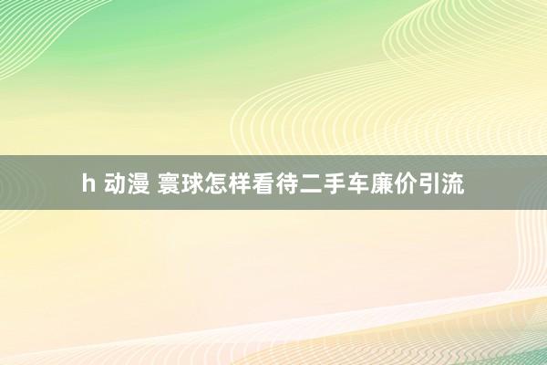 h 动漫 寰球怎样看待二手车廉价引流