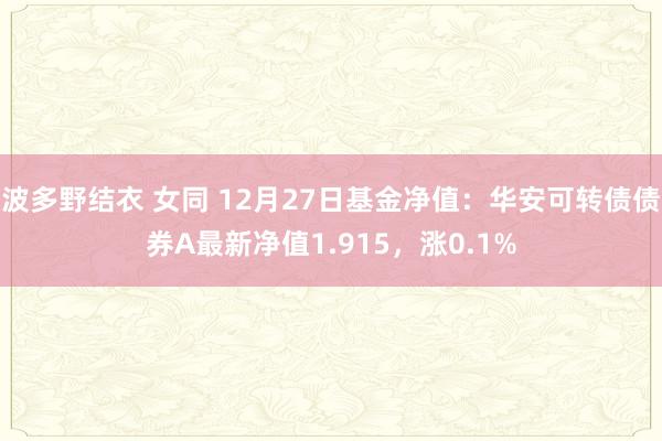 波多野结衣 女同 12月27日基金净值：华安可转债债券A最新净值1.915，涨0.1%