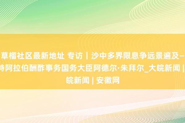 草榴社区最新地址 专访｜沙中多界限息争远景遍及——访沙特阿拉伯酬酢事务国务大臣阿德尔·朱拜尔_大皖新闻 | 安徽网