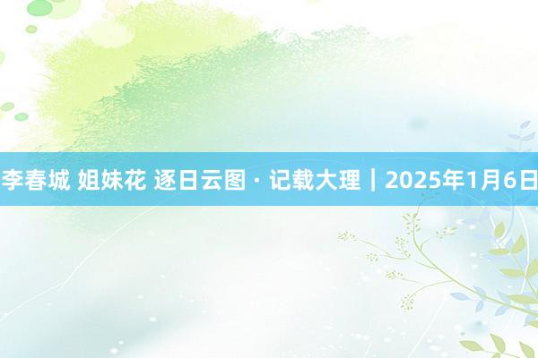 李春城 姐妹花 逐日云图 · 记载大理｜2025年1月6日