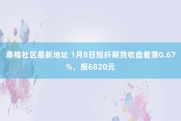 草榴社区最新地址 1月8日短纤期货收盘着落0.67%，报6820元