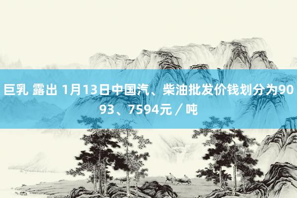 巨乳 露出 1月13日中国汽、柴油批发价钱划分为9093、7594元／吨